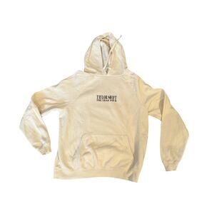 Taylor Swift Eras Tour Hoodie Size S  Cream Graphic Center Pocket Cozy Official
